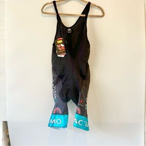 Pactimo NWT Men's Black and Teal Cycling Bib Shorts Medium Biking